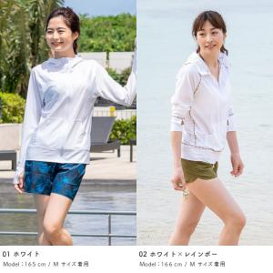 ラッシュガード レディース パーカー 水着用 ...の詳細画像3