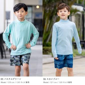 ラッシュガード キッズ 長袖Tシャツ 立ち襟 ...の詳細画像5