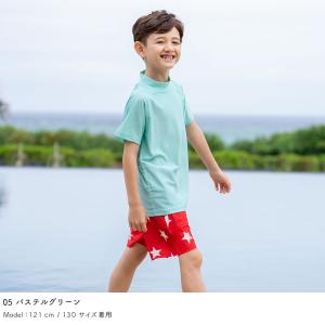 ラッシュガード キッズ 半袖Tシャツ 立ち襟 ...の詳細画像5