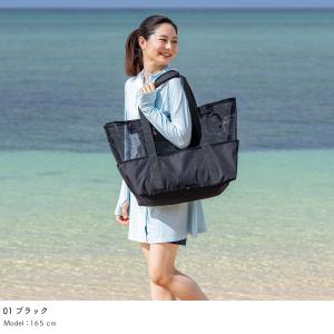 ビーチバッグ メッシュ トートバッグ 大容量の詳細画像2