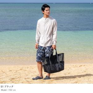 ビーチバッグ メッシュ トートバッグ 大容量の詳細画像3