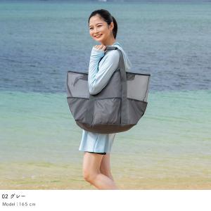 ビーチバッグ メッシュ トートバッグ 大容量の詳細画像4