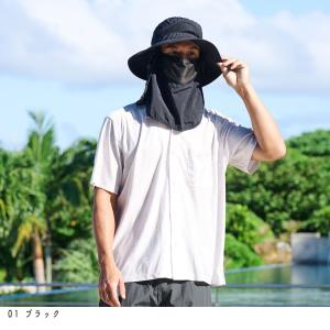 フェイスマスク付きサファリハット メンズ レデ...の詳細画像1