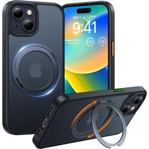 【クーポン配布中！在庫限り！】iPhone15 iPhoneケース TORRAS 正規品 マグネット搭載 リング 耐衝撃 半透明 UPRO Ostand R ブラック X0014L34U7