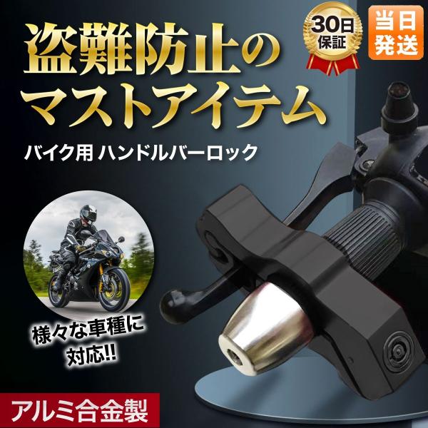 ハンドルロック バイク バイクロック 鍵 セキュリティ 盗難防止オートバイ ハンドル 防犯  盗難防...