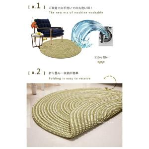 ラグ 円形 ラグマット 夏用 洗える 北欧風 ...の詳細画像3