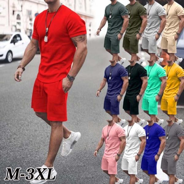 【期間限定】ジャージ メンズ 上下セット 2点セット Tシャツ パンツ 40代 50代 夏物 無地 ...