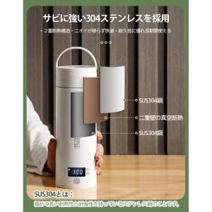 電気ケトル 304ステンレス コンパクト おし...の詳細画像5