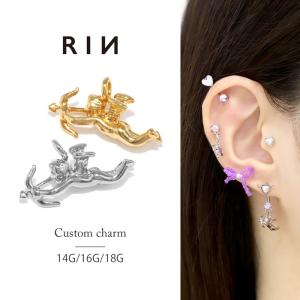 凛 RIN ボディピアス サーフェイスバーベル トラガス 軟骨 16G