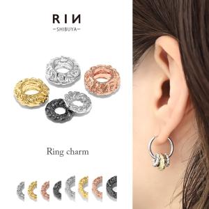 凛 RIN ボディピアス 8G ビーズリング 軟骨 トリプル 3連 フープ