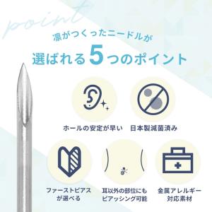 ニードル 14G 16G ボディピアス ピアッ...の詳細画像3