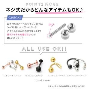 キャッチ ボディピアス カスタム 16G 14...の詳細画像3