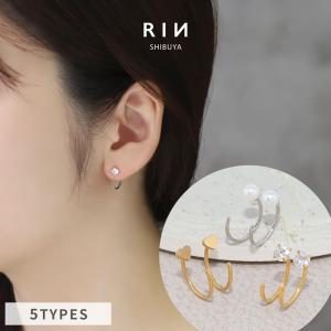 凛 RIN ピアス レディース アメリカンピアス 揺れる チェーン 18K