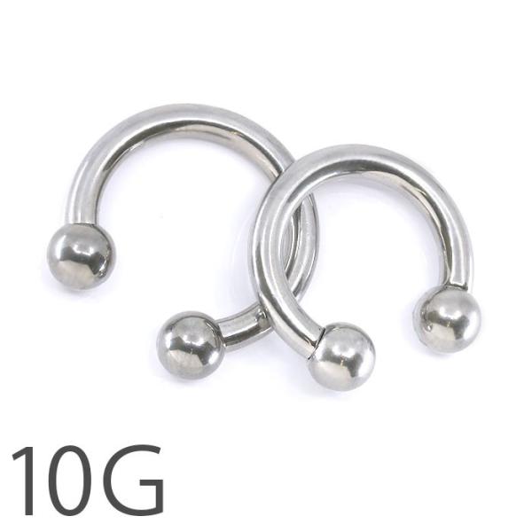 ボディピアス 10G 軟骨ピアス ラージゲージ サーキュラーバーベル 10ゲージ サージカルステンレ...