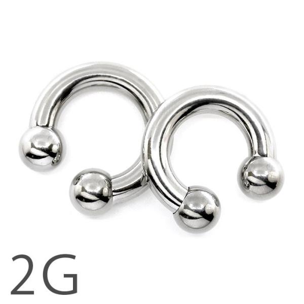 ボディピアス 2G 軟骨ピアス ラージゲージ サーキュラーバーベル 2ゲージ サージカルステンレス ...
