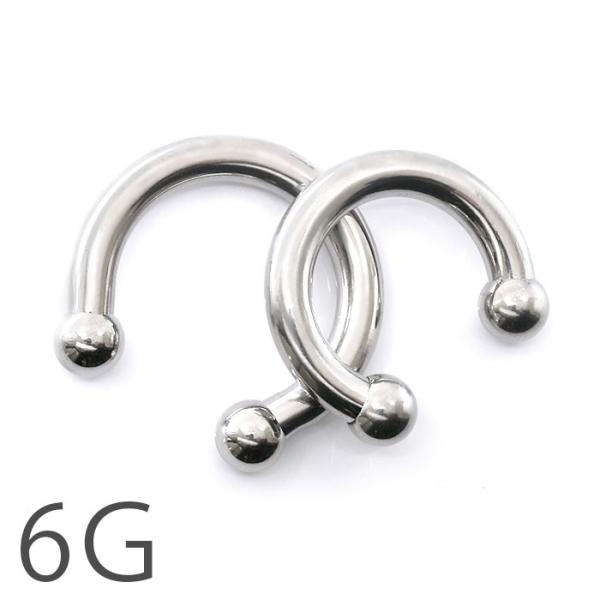 ボディピアス 6G サーキュラーバーベル 軟骨ピアス ラージゲージ 6ゲージ サージカルステンレス ...
