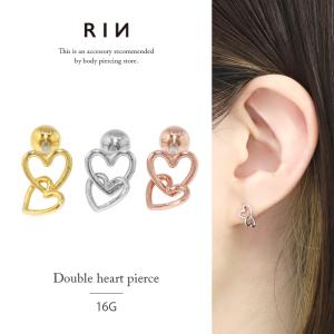 凛 RIN ボディピアス ハート 16G 軟骨ピアス ストレートバーベル