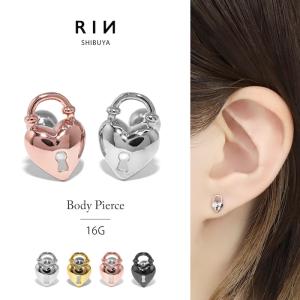 凛 RIN 軟骨ピアス 16G ハート 可愛い ボディピアス アンテナ