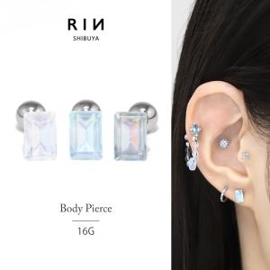 凛 RIN ボディピアス サーフェイスバーベル トラガス 軟骨 16G