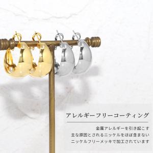 ピアス 18金 フープ レディース 18kコー...の詳細画像2