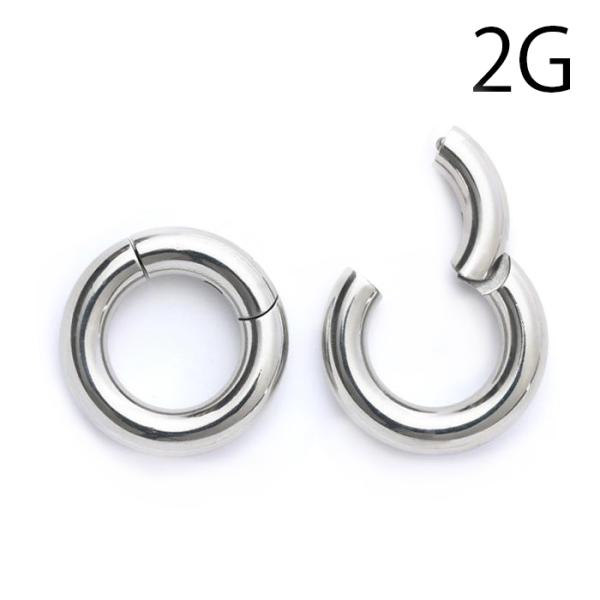 ボディピアス 軟骨ピアス 2G ワンタッチ セグメントリング リングピアス 金属アレルギー対応 ステ...