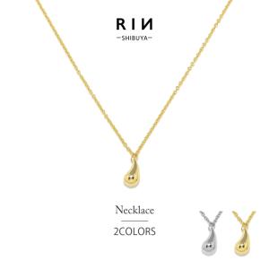 ネックレス レディース ペンダント しずく 雫 ドロップ 16金 16kコーティング 可愛い おしゃれ｜rinrinrin