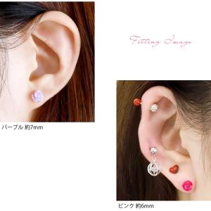 ボディピアス 可愛い 16G 14G 花 バラ...の詳細画像3