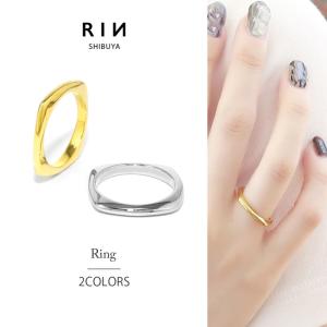 凛 RIN 指輪 レディース リング 編み込み 鎖 輪っか チェーン風 18金