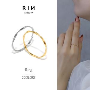 K18細めねじれ（ツイスト）デザインゴールドリング　9号　2171K2504 K18細めねじれ（ツイスト）デザインゴールドリング9号2171K2504