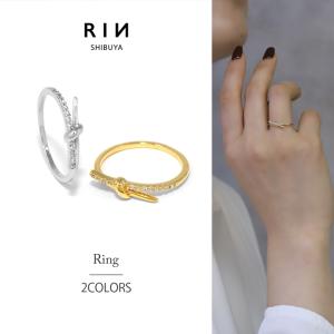 凛 RIN 指輪 リング レディース 2連 キラキラ ジュエル 十字 クロス