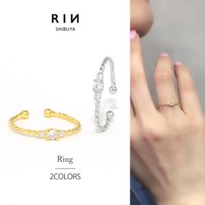 指輪 レディース リング 可愛い ピンキーリング オープンリング キラキラ ジルコニア 細い 細め 華奢
