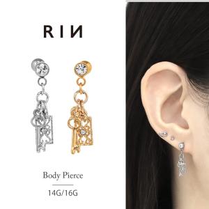 凛 RIN 軟骨ピアス メンズ 16G 14G ボディピアス かっこいい スタッズ