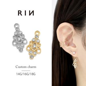 凛 RIN チャーム ボディピアス キラキラ 14G 16G 18G ヘキサゴン