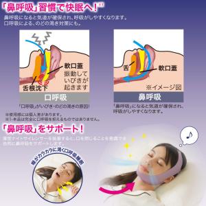 鼻呼吸 就寝中専用フェイスサポーター 薄型ナイ...の詳細画像2