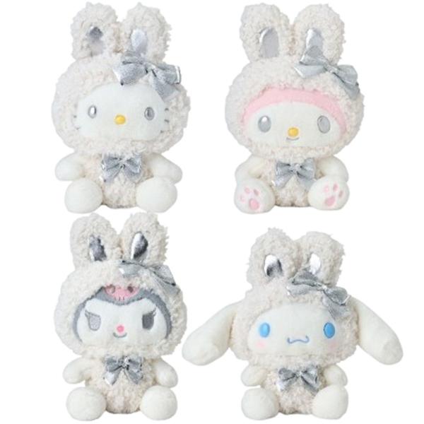 サンリオ ぬいぐるみ ふわふわスノーラビット ハローキティ マイメロディ クロミ シナモロール グッ...