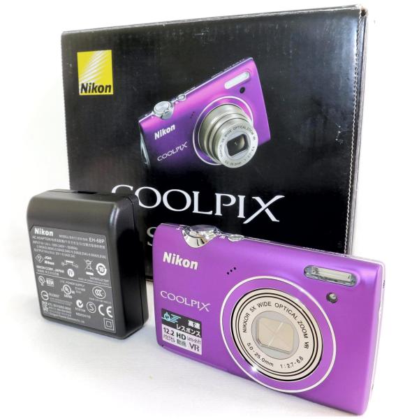 《新品級》 コンパクトカメラ NIKON COOLPIX S5100 ライトパープル コンデジ ニコ...