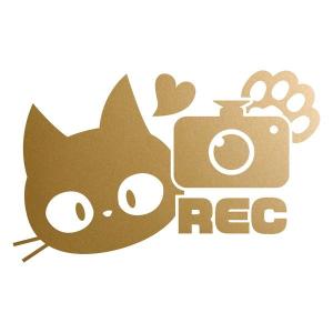 REC 猫 ドラレコ 防犯 あおり防止 カッティングステッカー 色・サイズ選択可
