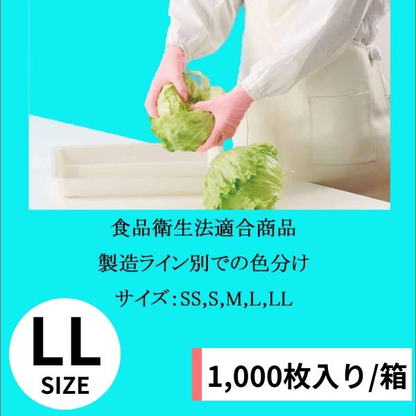 ニトリストピンクNo.8850 LLサイズ 1,000枚入り/ケース