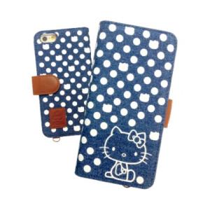 サンリオiPhone6s/6対応 デニムフリップケース SAN-517KT / ハローキティ
