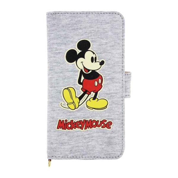 ディズニー iPhone X 対応 スウェットフリップカバー DN-475A / ミッキーマウス