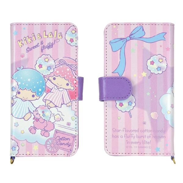 サンリオ キキ&amp;ララ マルチ対応 フリップカバー M+サイズ SAN-775A / Aタイプ