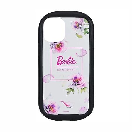 Barbie iPhone12 mini対応 ハイブリッドクリアケース BAR-10B / ロゴ