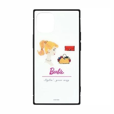 Barbie iPhone12 mini対応 スクエアガラスケース BAR-13B / よこがお