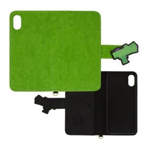 スプラトゥーン2 iPhoneXS/X対応フリップカバー SPLA-03B / グリーン