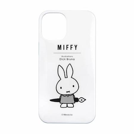 ミッフィー　iPhone12 mini対応ソフトケース MF-106WH / ペン