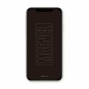 MARVEL　iPhone12/12 Pro対応 ガラススクリーンプロテクター MV-167A / ロゴ