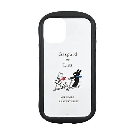 リサとガスパール iPhone12 mini対応 ハイブリッドクリアケース COS-119A / ス...