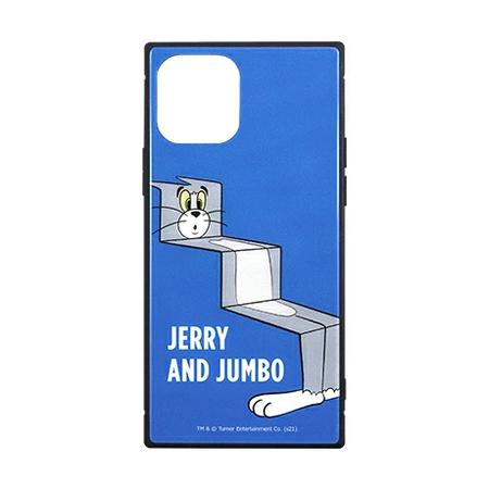 トムとジェリー【FUNNY ART series】iPhone12/12 Pro対応 スクエアガラス...