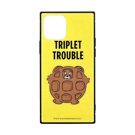 トムとジェリー【FUNNY ART series】iPhone12/12 Pro対応 スクエアガラス...