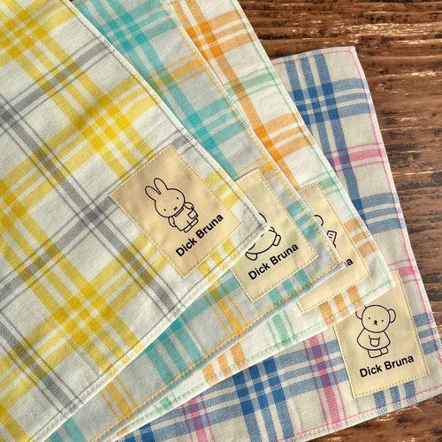 MIFFY/ミッフィー チェックハンカチ DBM-1462-5 /ミッフィー ボリス イエロー グリ...